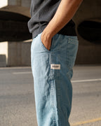 Semi Baggy Denim Pant- Ocean Blue