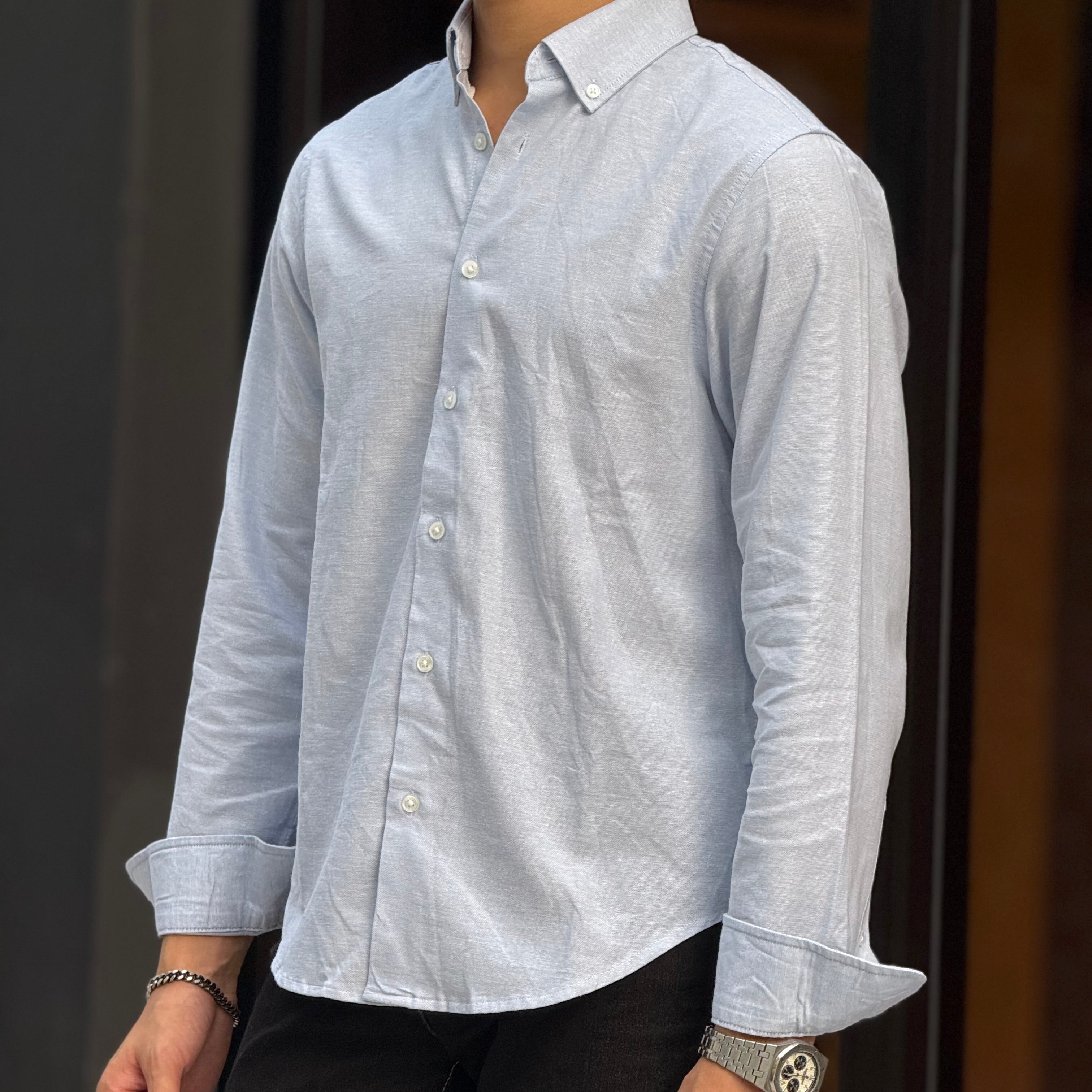 Powder Blue Solid Shirt