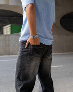 Black Scared Straight Cut Pant