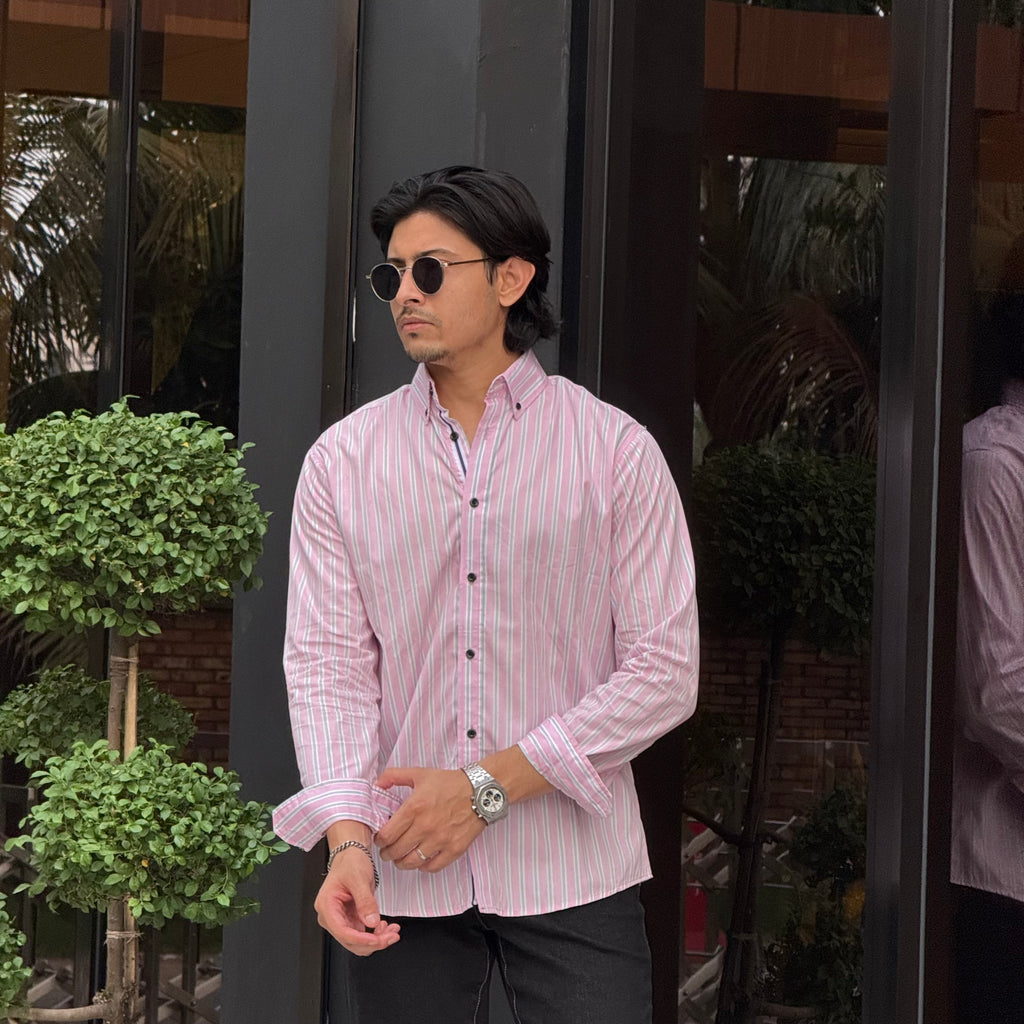 Blushy pink Multi Stripe Limited Shirt
